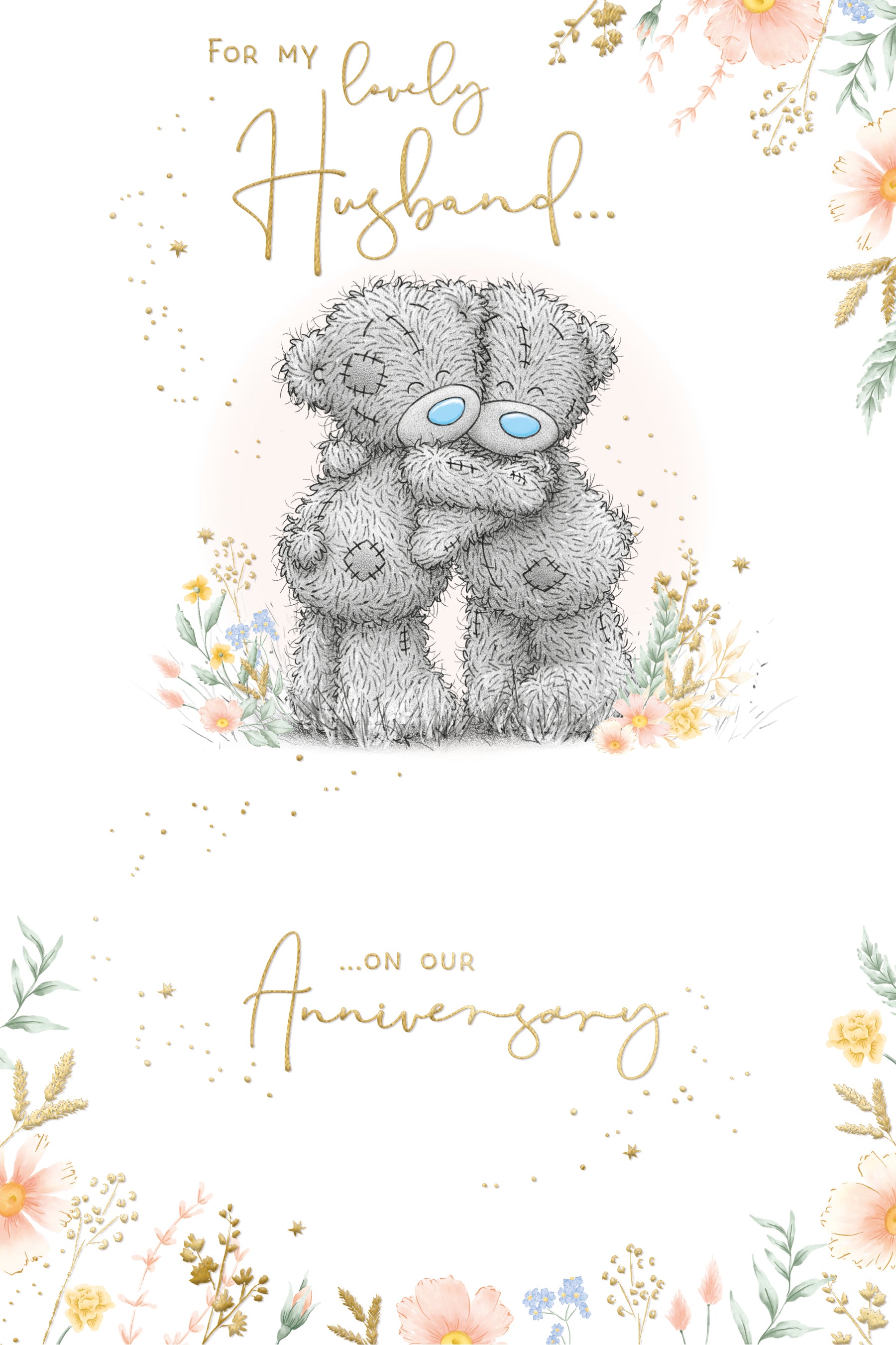 Me to You Tatty Teddy For My Lovely Husband Wedding Anniversary Greeting Card 6 x 9 Inches - Official Collection