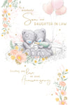 Me to You Tatty Teddy Wedding Anniversary Greeting Card To A Wonderful Son And Daughter-In-Law, With Insert, 6 x 9 Inches (15 x 22 Cms) -