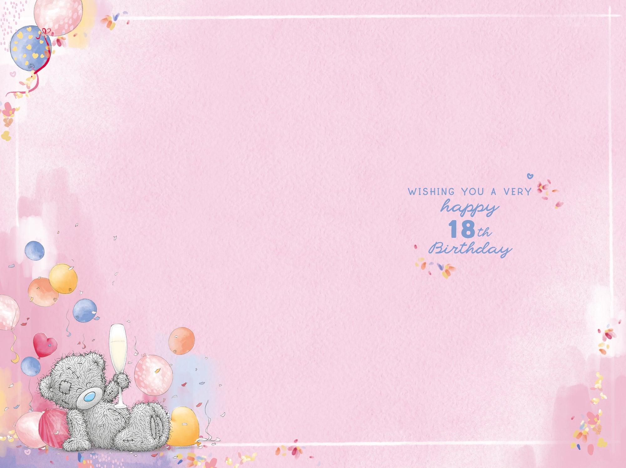 Me To You Tatty Teddy 18 Today Luxury Gold Embellished Birthday Card, 6 X 9 Inches - Official Collection