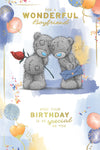 Me to You Tatty Teddy Wonderful Boyfriend Luxury Gold Foil Birthday Card, 6 X 9 Inches - Official Collection
