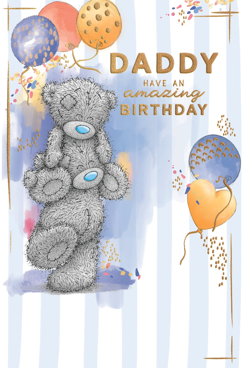Me to You Tatty Teddy Daddy Balloons And Gifts Luxury Birthday Card, 6 ...