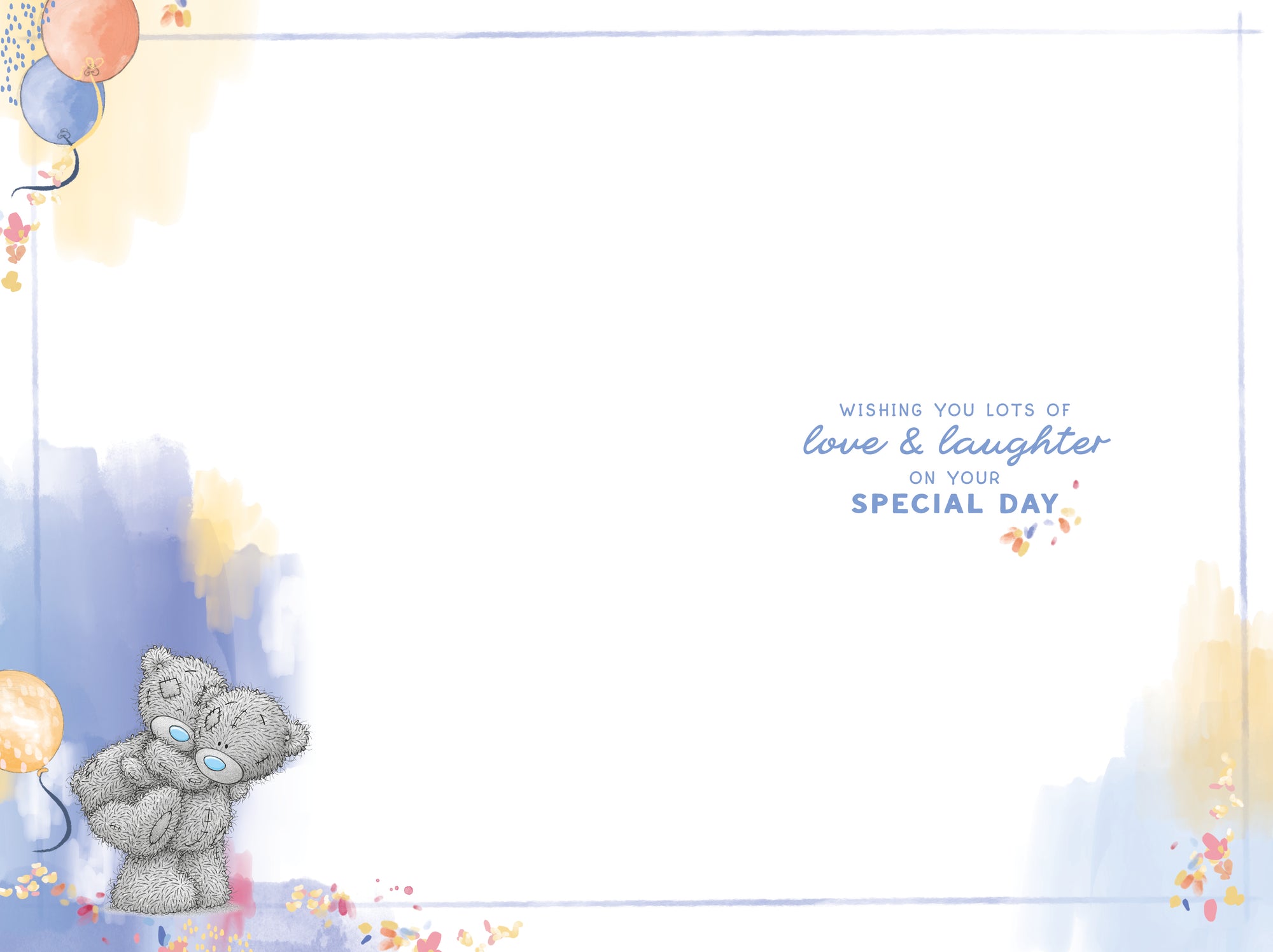 Me To You Tatty Teddy Son Balloons And Gifts Luxury Birthday Card, 6 X 9 Inches - Official Collection