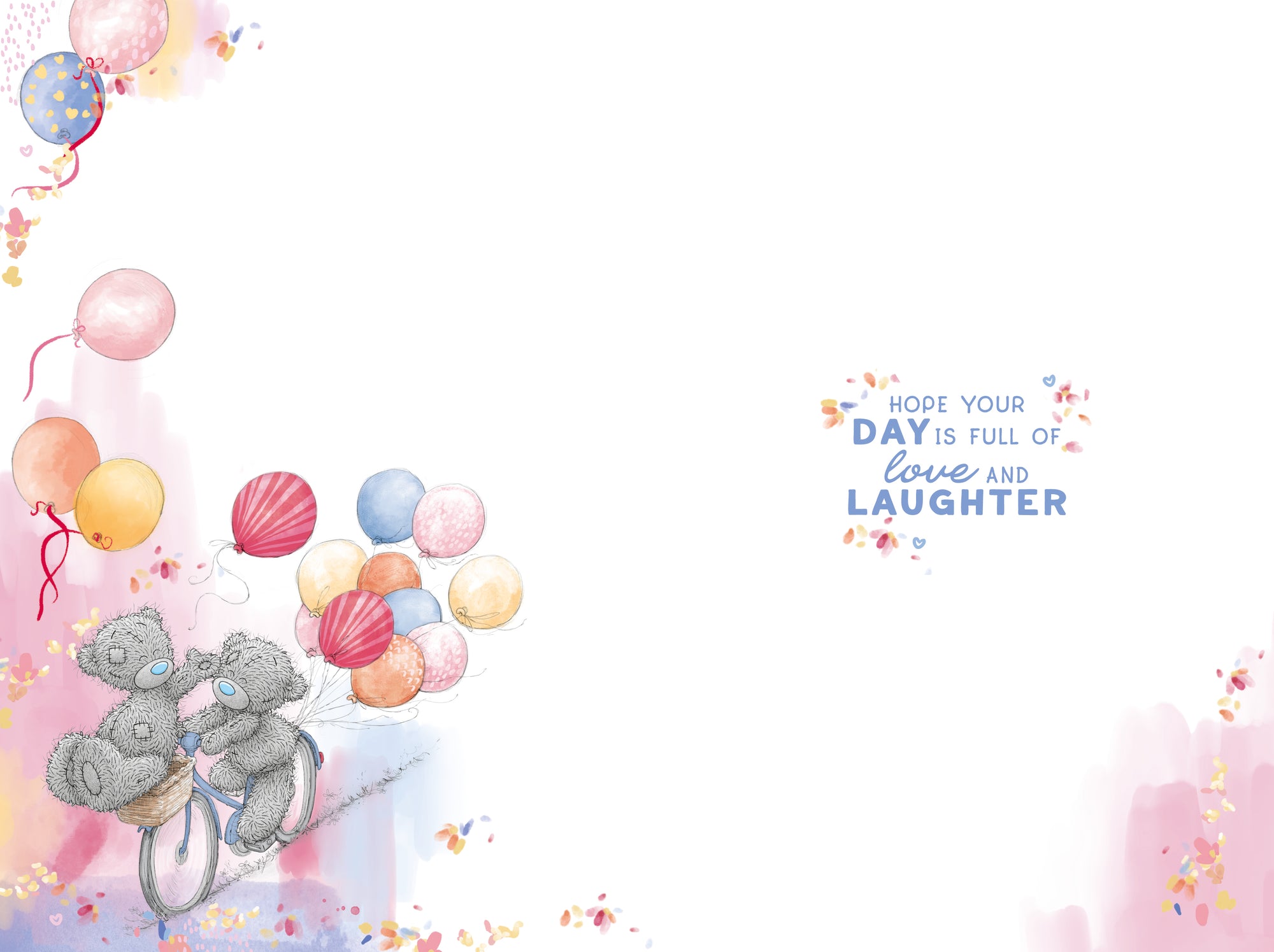 Me To You Tatty Teddy Fabulous Daughter Bear On Bicycle Luxury Gold Foil Birthday Card, 6 X 9 Inches - Official Collection