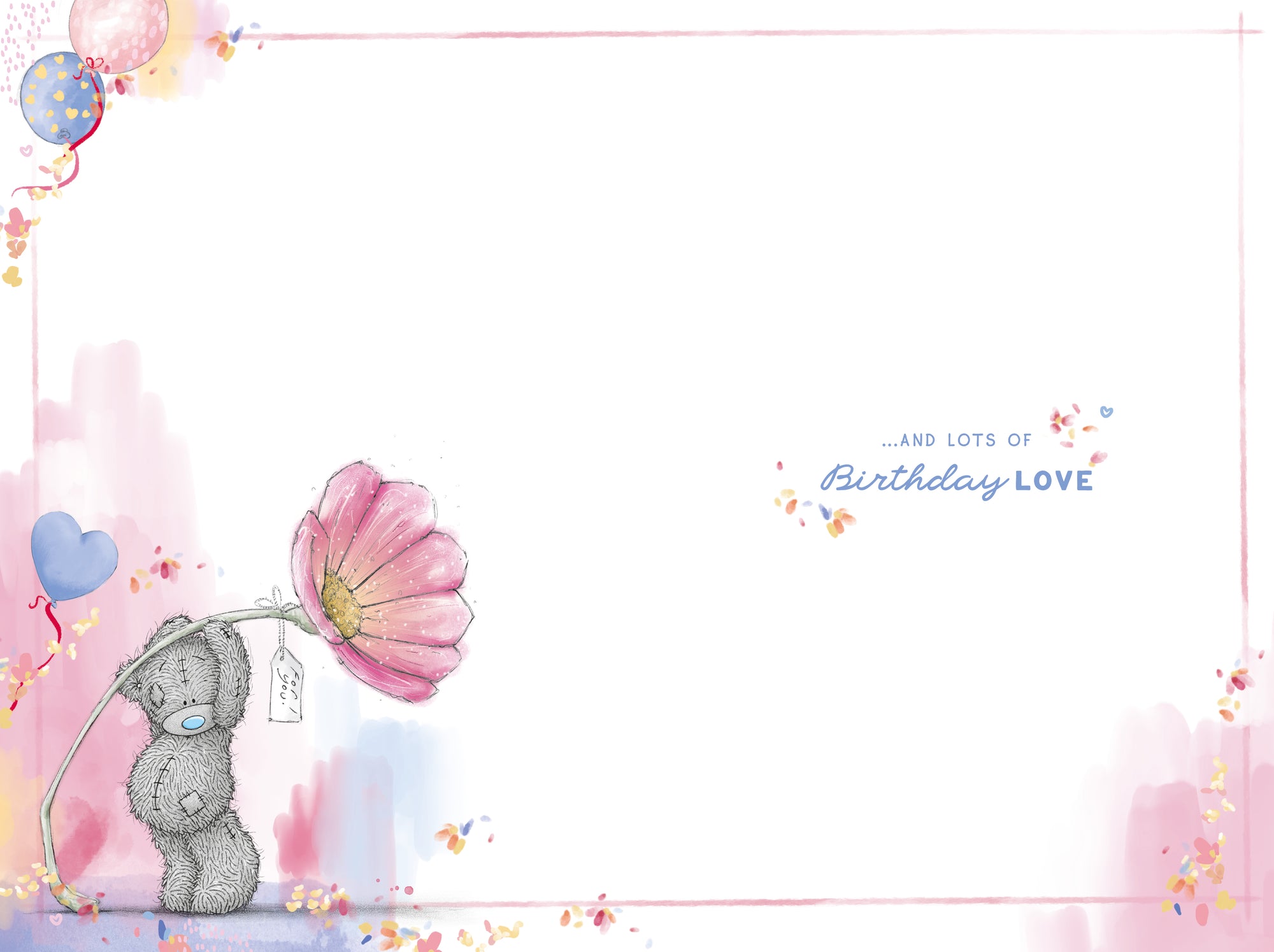 Me To You Tatty Teddy Wonderful Fiancee Luxury Gold Foil Birthday Card, 6 X 9 Inches - Official Collection