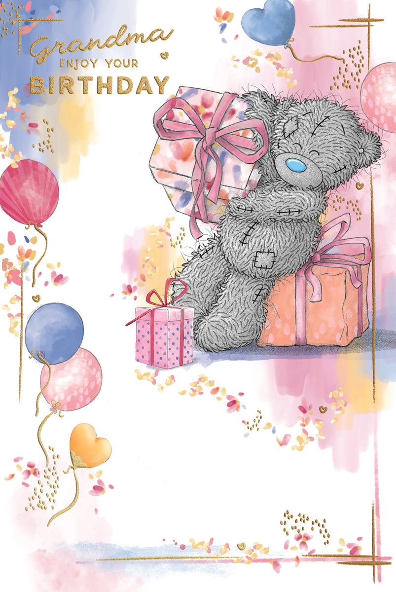 Me To You Tatty Teddy Grandma Bear With Gift Boxes Luxury Gold Foil Bi ...