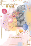 Me To You Tatty Teddy Amazing Mam Bear With Flowers Luxury Gold Foil Birthday Card, 6 X 9 Inches - Official Collection