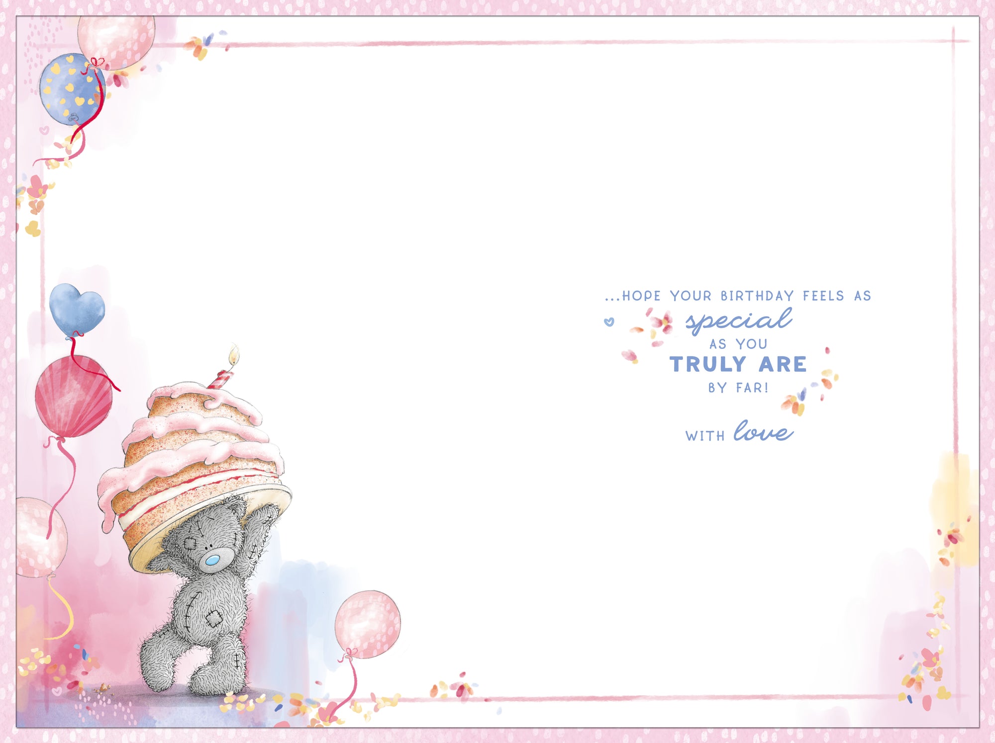 Me To You Tatty Teddy Just Like A Mum Bear With Cake Luxury Gold Foil Birthday Card, 6 X 9 Inches - Official Collection