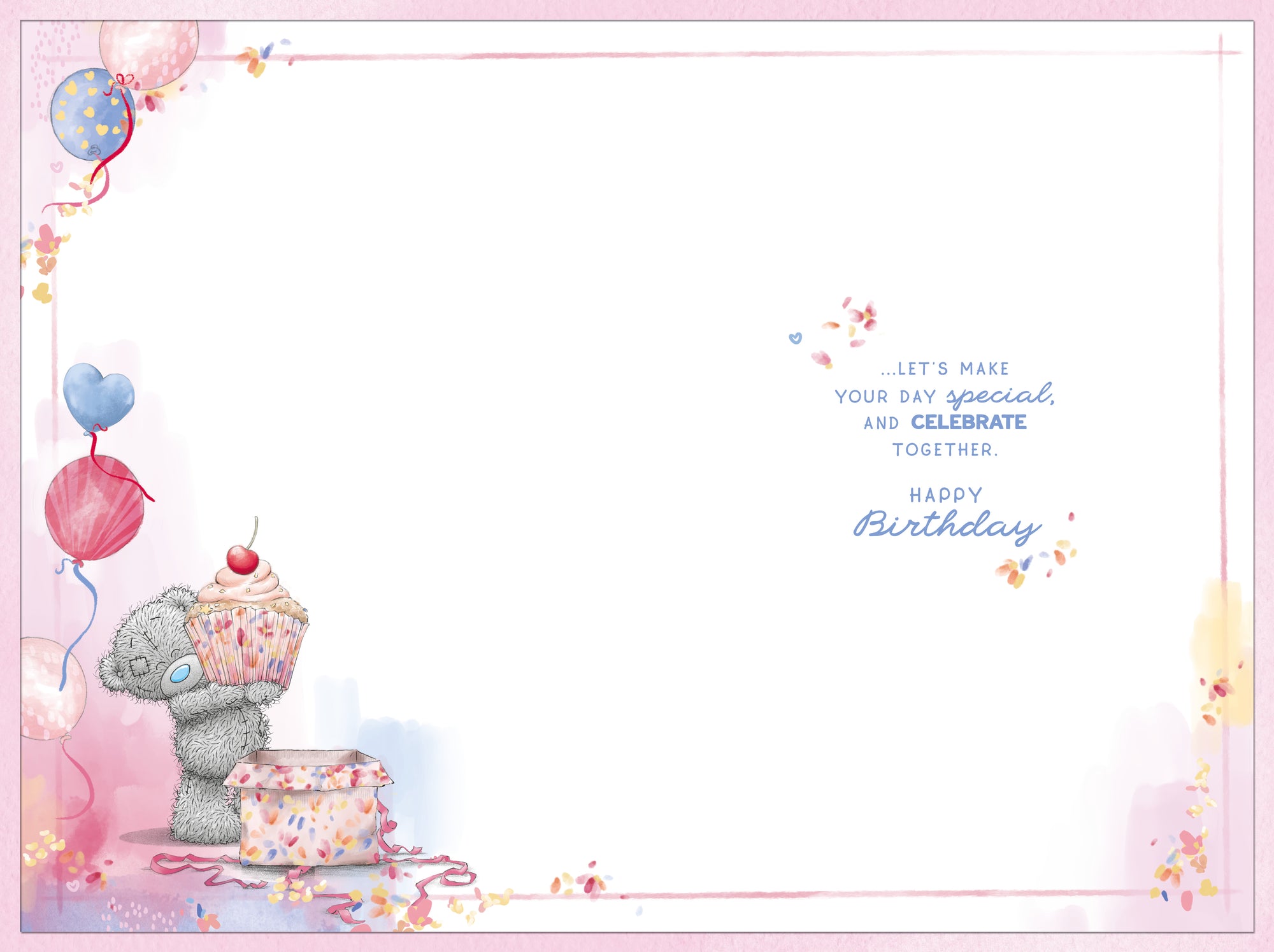 Me To You Tatty Teddy Wonderful Sister Bear With Gifts Luxury Gold Foil Birthday Card, 6 X 9 Inches - Official Collection