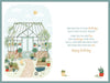 Luxury Birthday Card 'To A Special Dad', Greenhouse And Garden Design With Foil Detail By Wishing Well Studios, Size 6 X 9 Inches