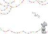 Inside of Me to You congratulations card with colourful bunting, Tatty Teddy raising a paw and the message ‘You did it!’.