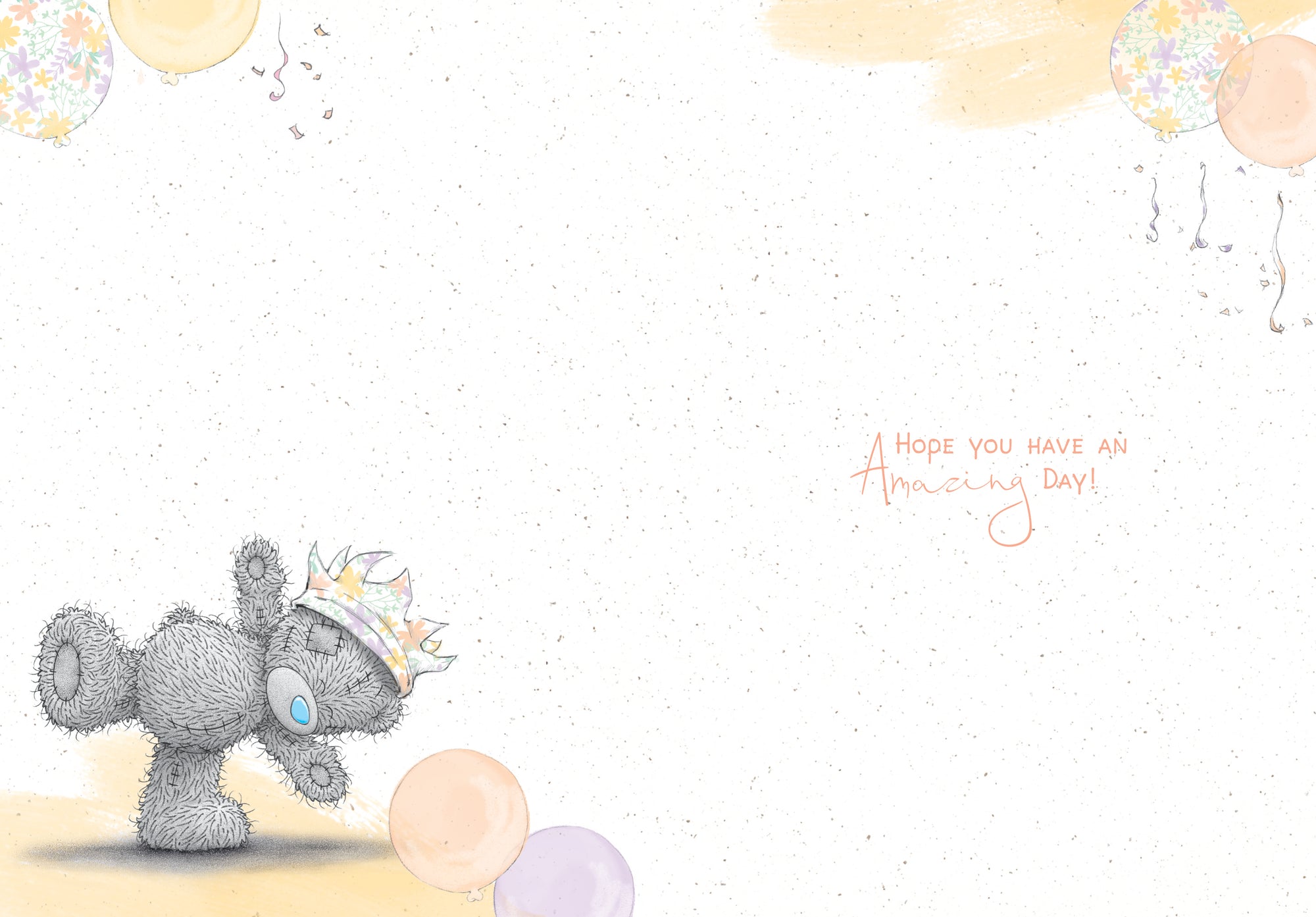 Me to You Tatty Teddy Birthday Card With Party Balloons