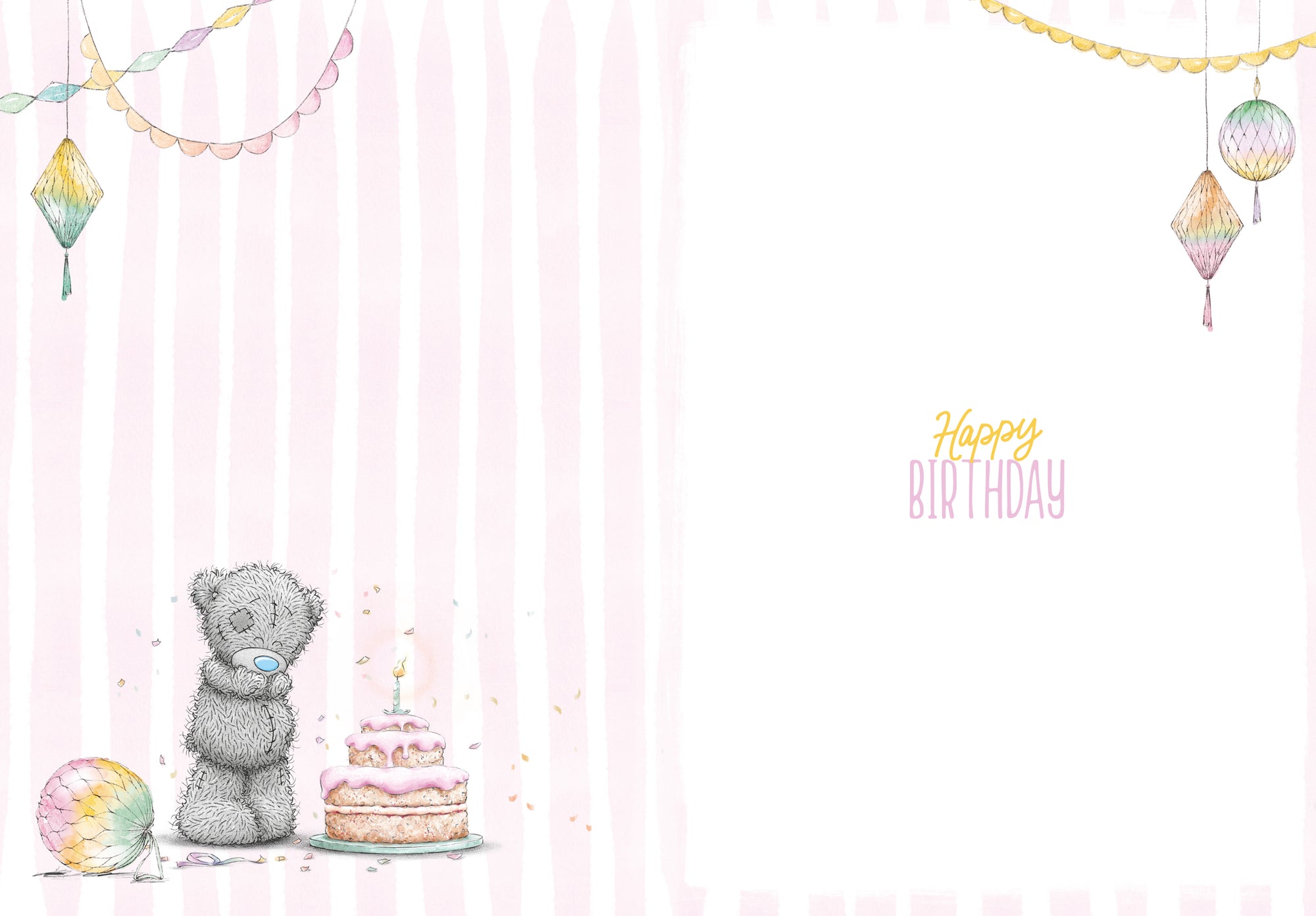 Me to You Birthday Card Tatty Teddy Carrying A Cake