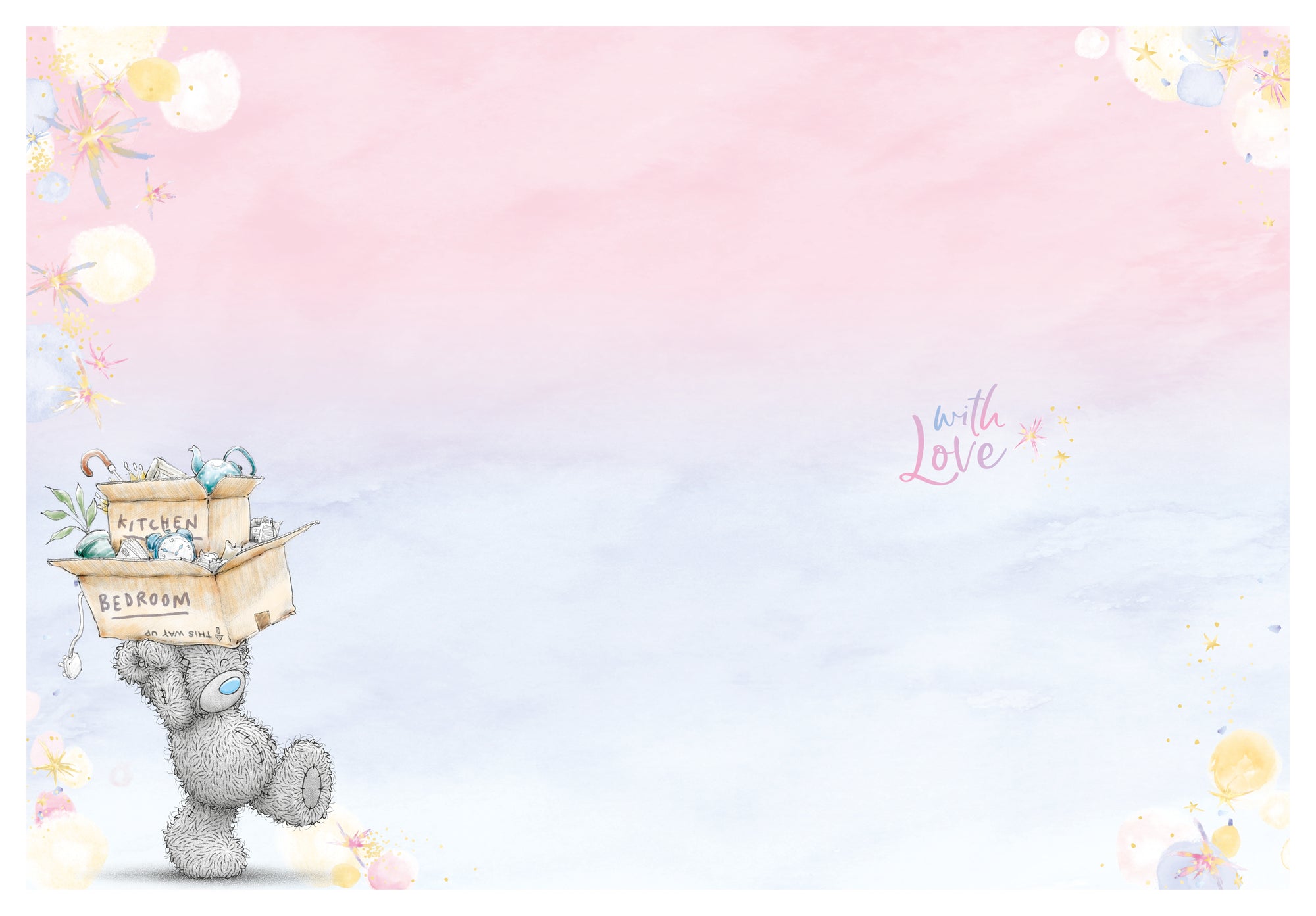 Me to You New Home Card Tatty Teddy Carrying Boxes