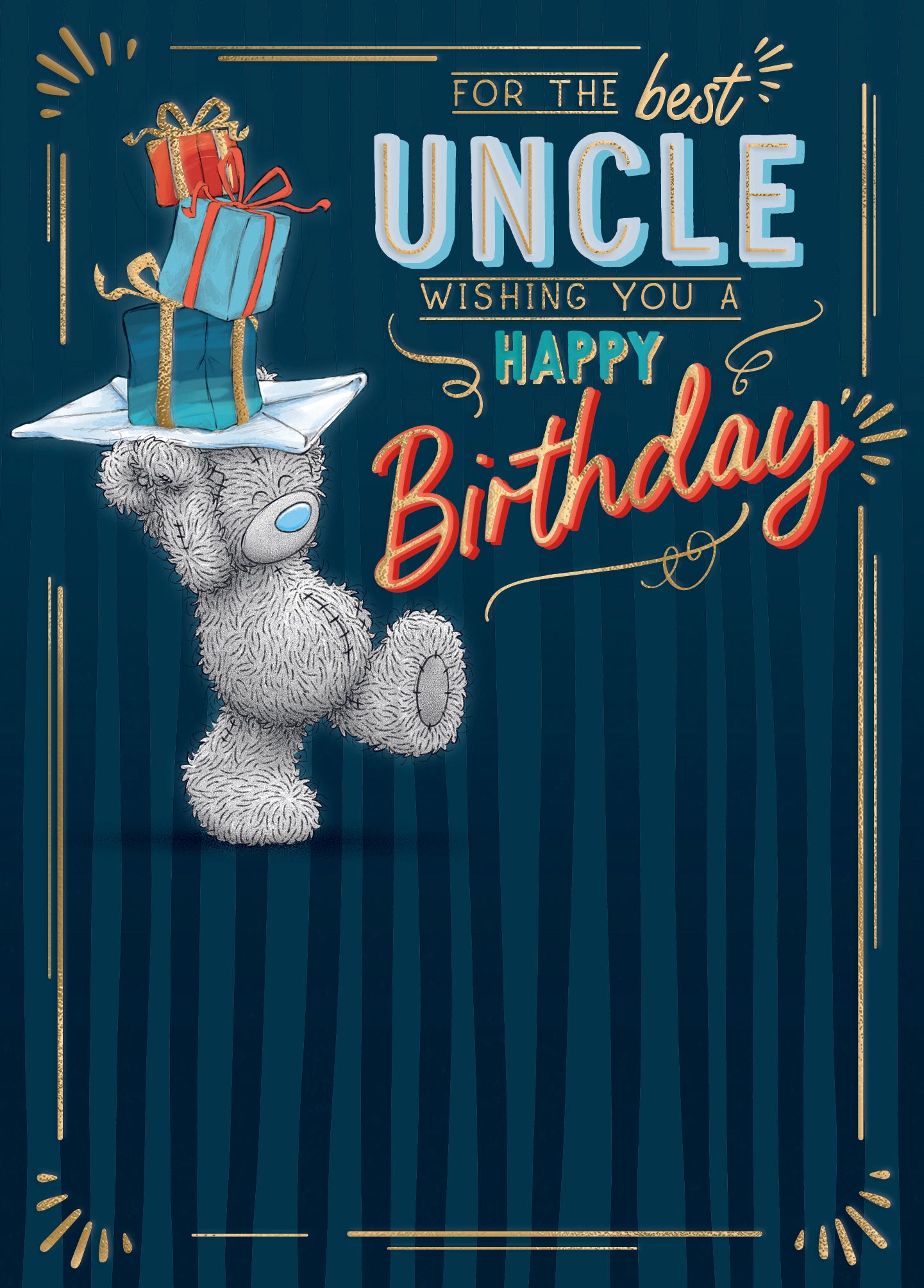 Me to You Tatty Teddy Birthday Card for Uncle 5x7ins - Official Collection