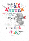 Me To You Tatty Teddy 'Off to Big School' Greeting Card 5x7ins ins - Official Collection