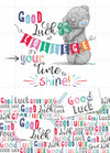 Me To You Tatty Teddy Good Luck At College Greeting Card 5x7ins - Official Collection