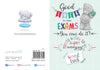 Me To You Tatty Teddy Good Luck In Your Exams Greeting Card 5x7ins - Official Collection