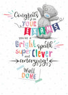 Me To You Tatty Teddy Congrats On Your Exams Greeting Card 5x7ins - Official Collection