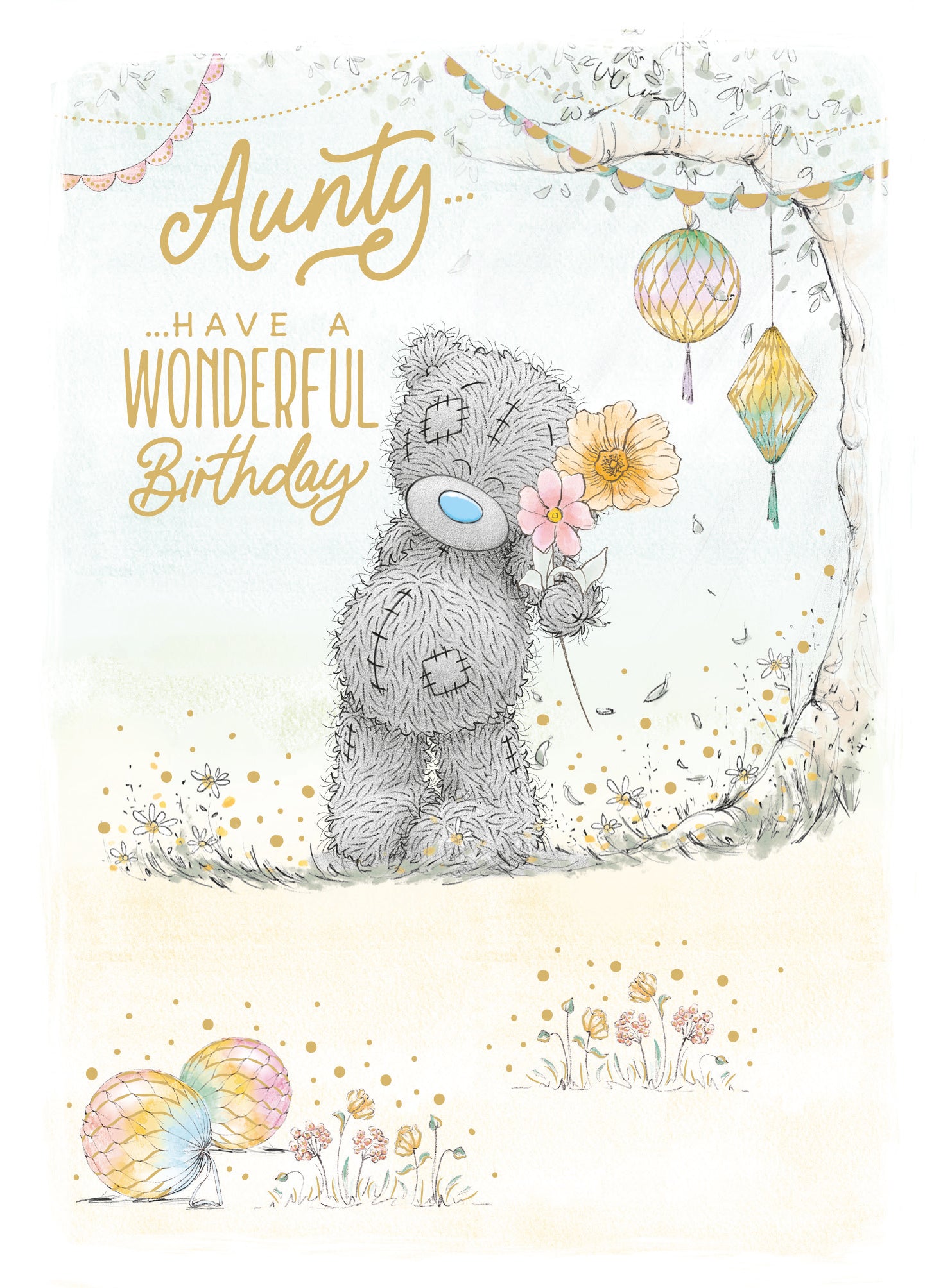 Me To You Tatty Teddy Aunty Have A Wonderful Birthday Card