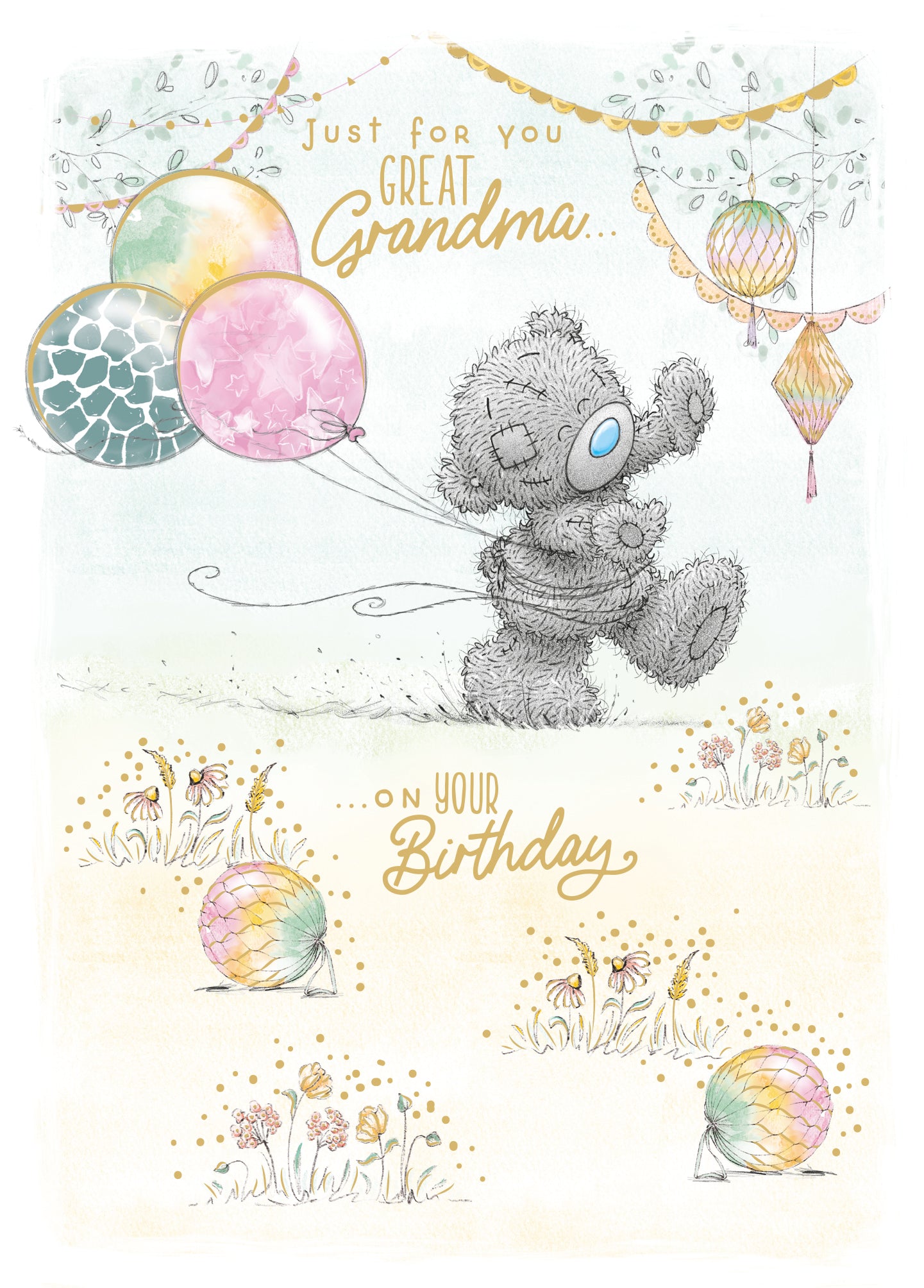 Me to You Tatty Teddy Cute Birthday Card For Great Grandma - Official Collection