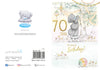 Me to You Tatty Teddy Cute 70th Birthday Card, Bear With Lanterns -  5 x 7