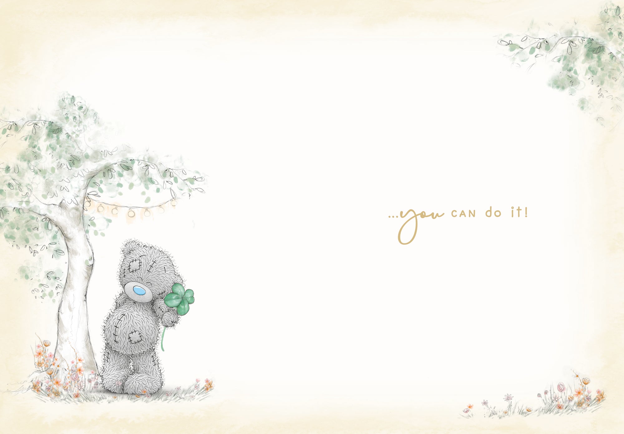 Me to You Tatty Teddy Good Luck Greeting Card 5 x 7 inches - Official Collection