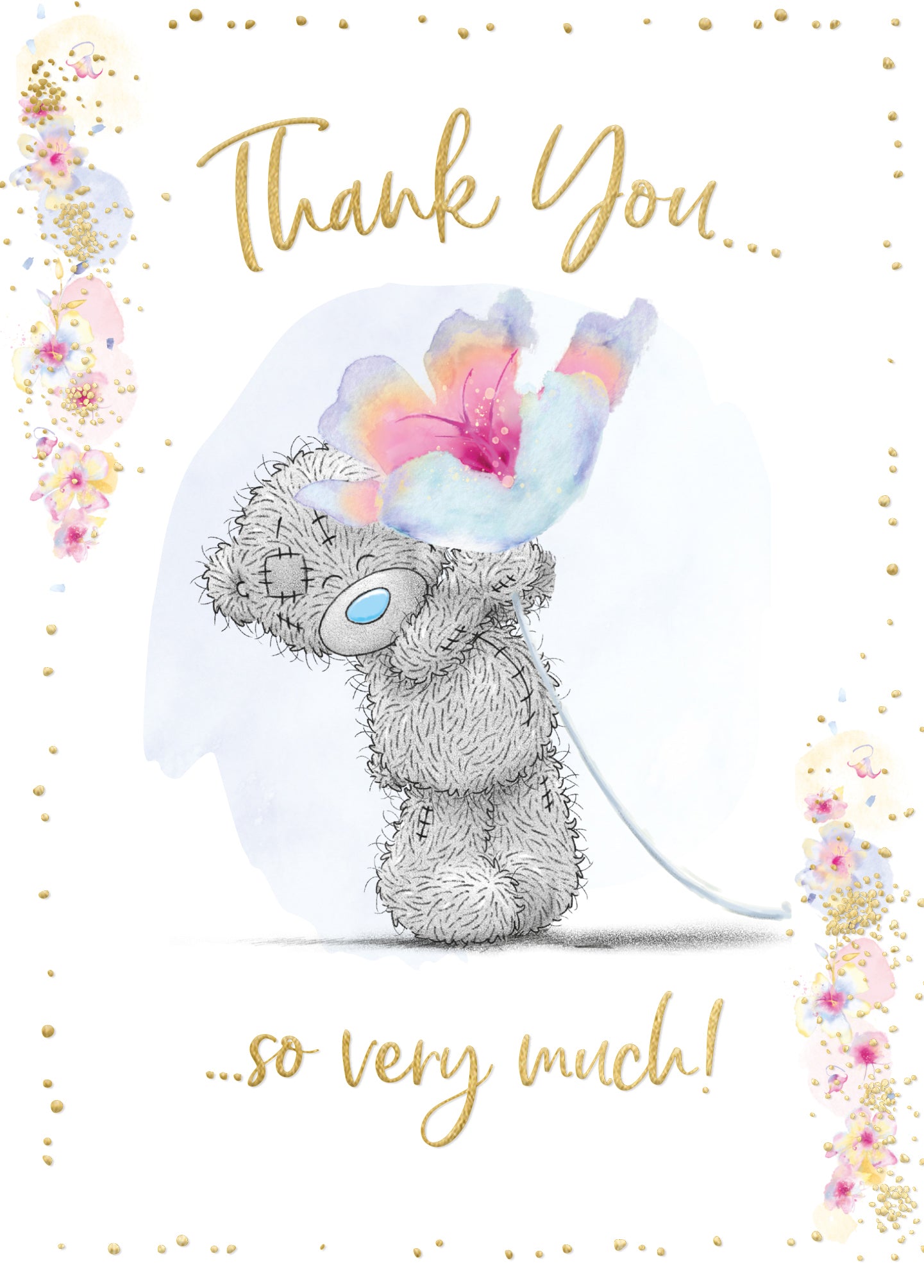 Me to You Tatty Teddy Thank You Greeting Card 5 x 7 Inches - Official Collection