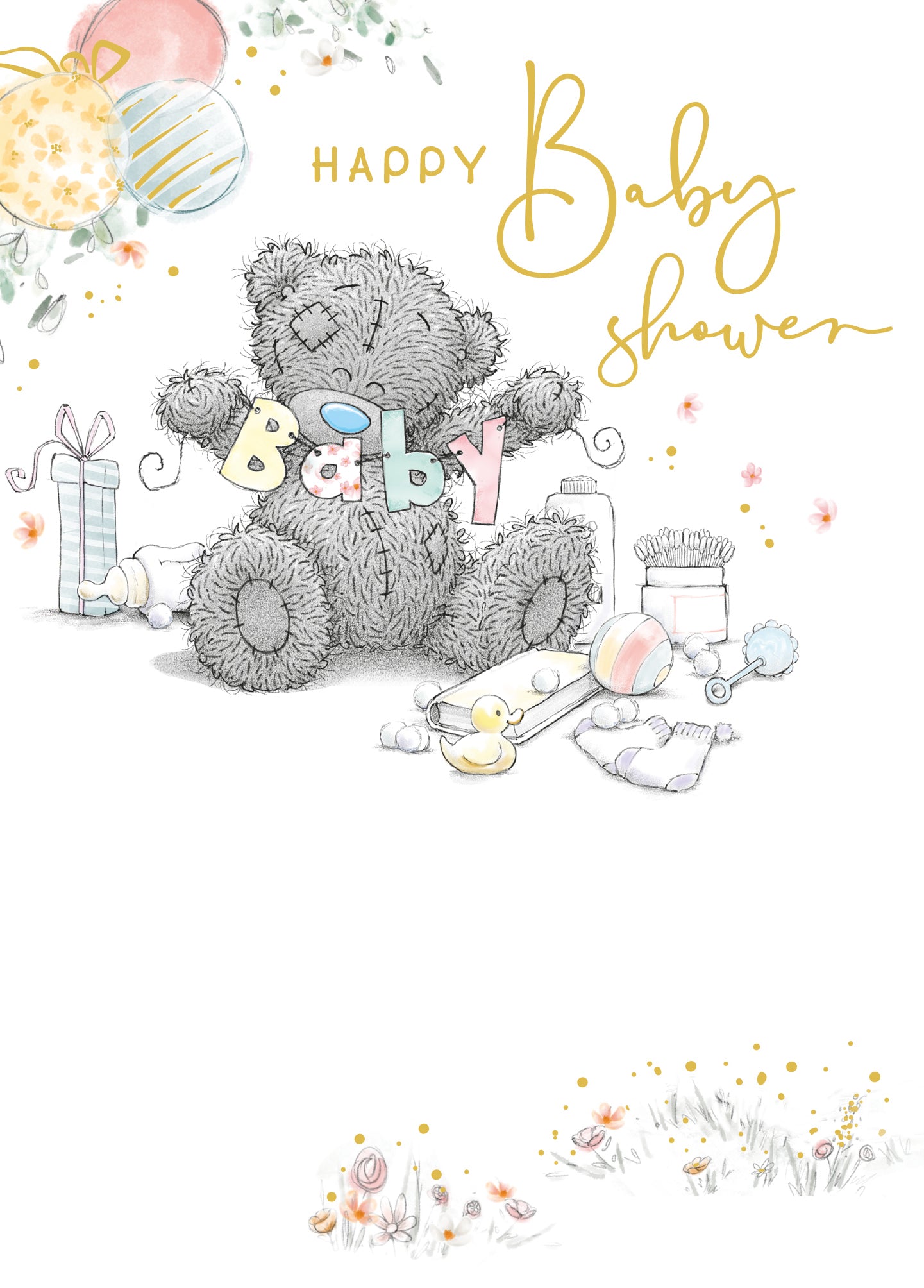 Me to You Tatty Teddy Happy Baby Shower Greeting Card - Official Collection 5 x 7