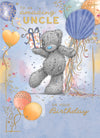 Me To You Tatty Teddy Amazing Uncle Balloons And Gift Luxury Gold Foil Birthday Card, 5 X 7 inches - Offical Collection