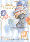 Me To You Tatty Teddy Happy Birthday Godson Luxury Gold Foil Card, 5 X 7 Inches - Official Collection