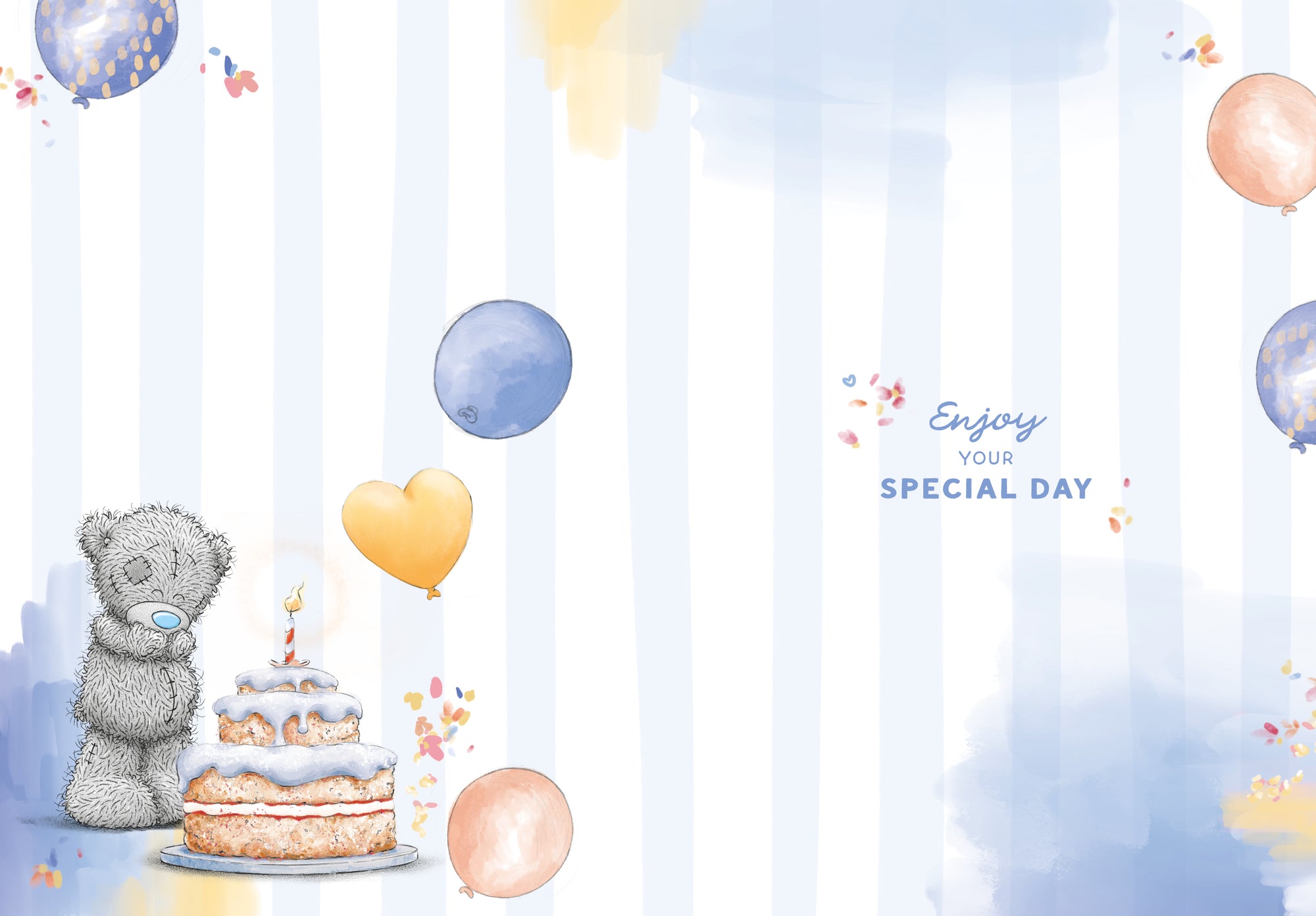 Me To You Tatty Teddy Happy Birthday Godson Luxury Gold Foil Card, 5 X 7 Inches - Official Collection