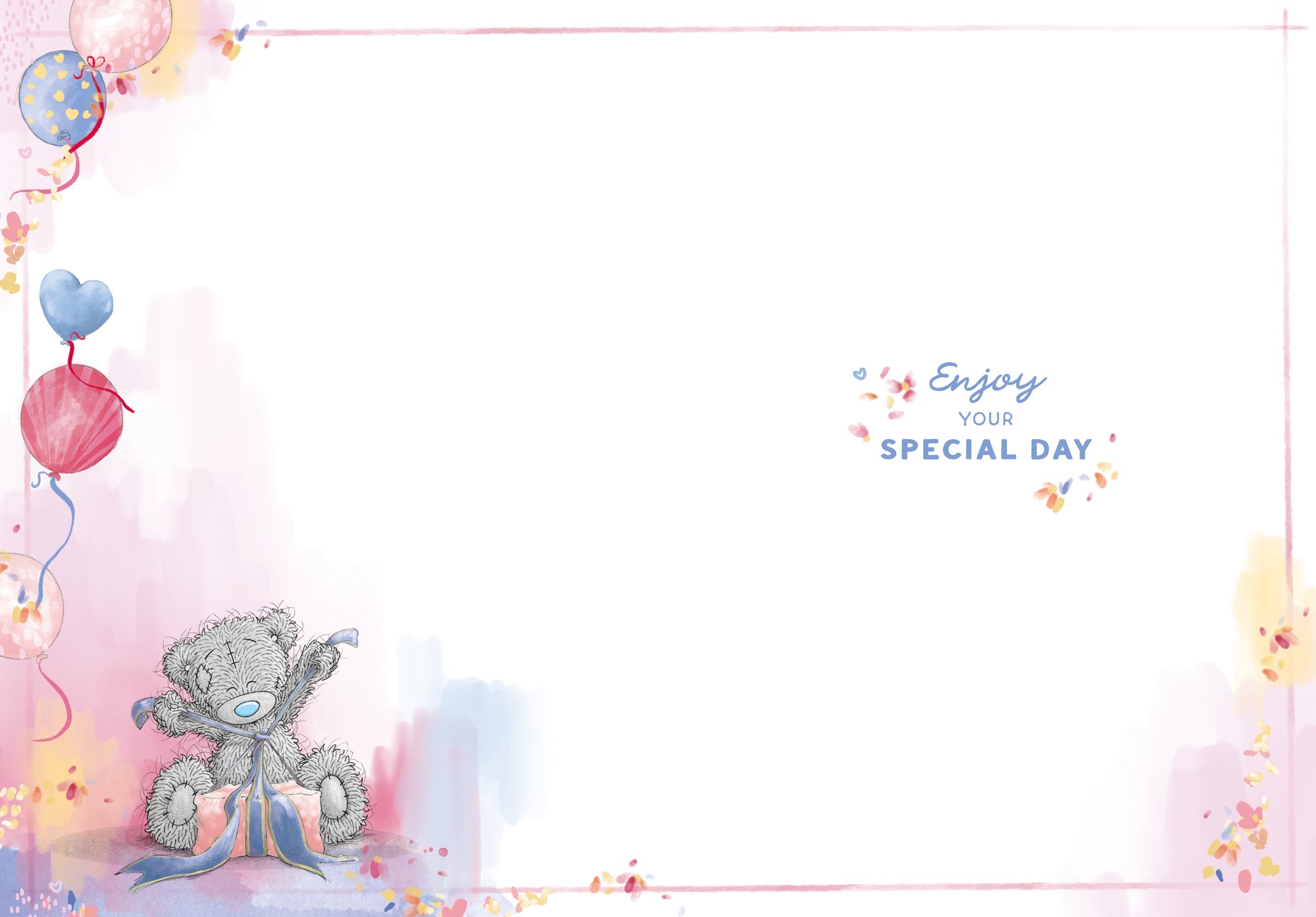 Me To You Tatty Teddy To A Special Friend Bears Snuggling Luxury Gold Foil Birthday Card, 5 X 7 Inches - Official Collection