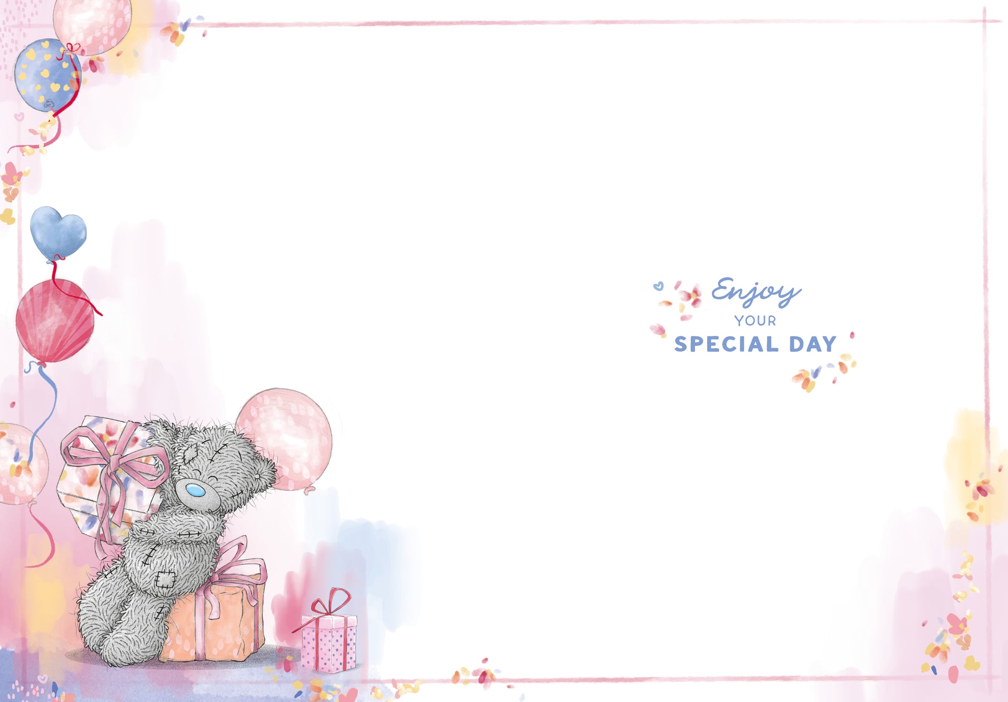 Me to You Tatty Teddy 'To An Amazing Auntie' Bear With Gifts Luxury Gold Foil Birthday Card, 6 X 9 Inches - Official Collection