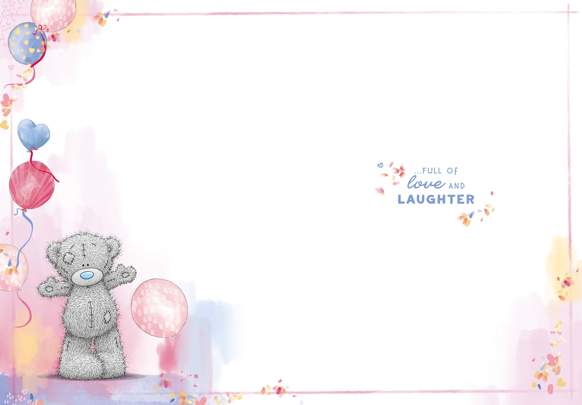 Me to You Tatty Teddy 'Happy Birthday Nanny' Bear With Cake Luxury Gold Foil Birthday Card, 6 X 9 Inches - Official Collection