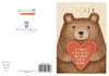 Wishing Well Thank You Teacher Fluffy Bear Design, Greeting Card Studios 5 x 7ins - Official Collection