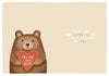 Wishing Well Thank You Teacher Fluffy Bear Design, Greeting Card Studios 5 x 7ins - Official Collection