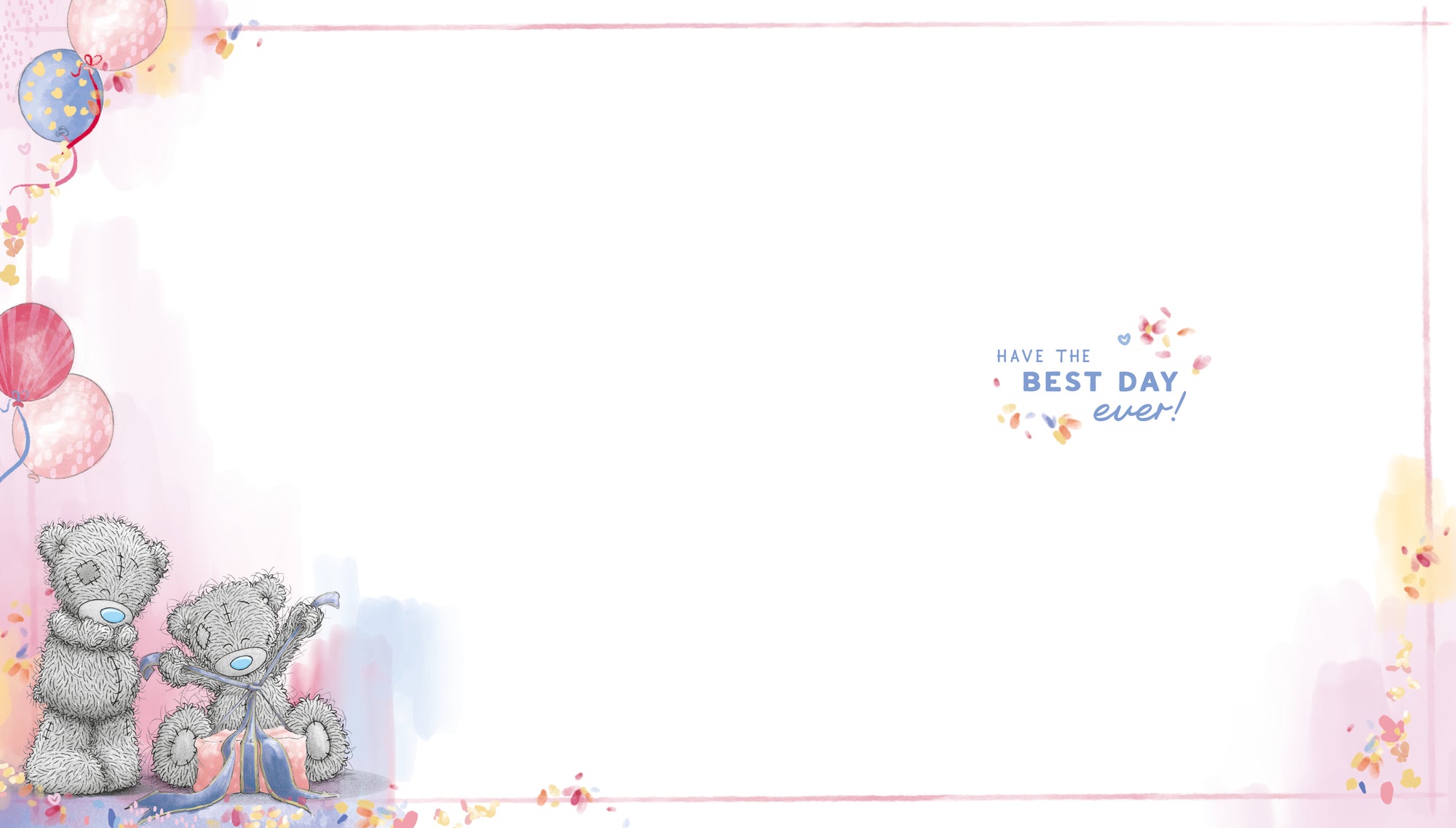 Me To You Tatty Teddy Cute Birthday Card For Friends Or Family Tatty Teddy Bears Carrying Gifts 12.7 X 15.2 cm - Official Collection