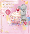 Me To You Tatty Teddy Cute Birthday Card For Friends Or Family, Tatty Teddy Putting Cherry On Cake 12.7 X 15.2 cm - Official Collection