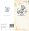 Me to You Tatty Teddy Thank You Greeting Card 8 x 4 Inches (20 x 10 Cms) - Official Collection