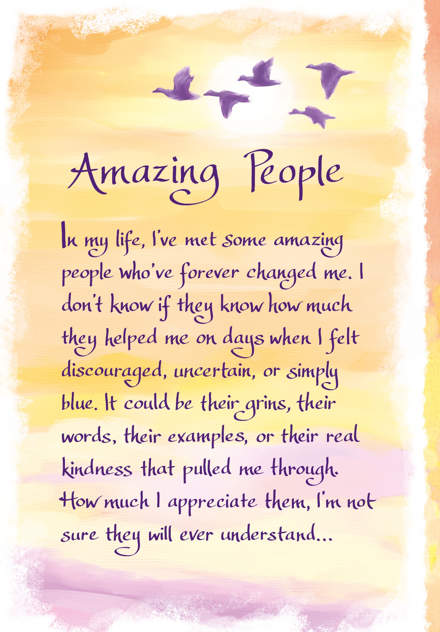 Blue Mountain Arts Amazing People in My Life I've Met - Greeting Card with a Lovely Verse Card