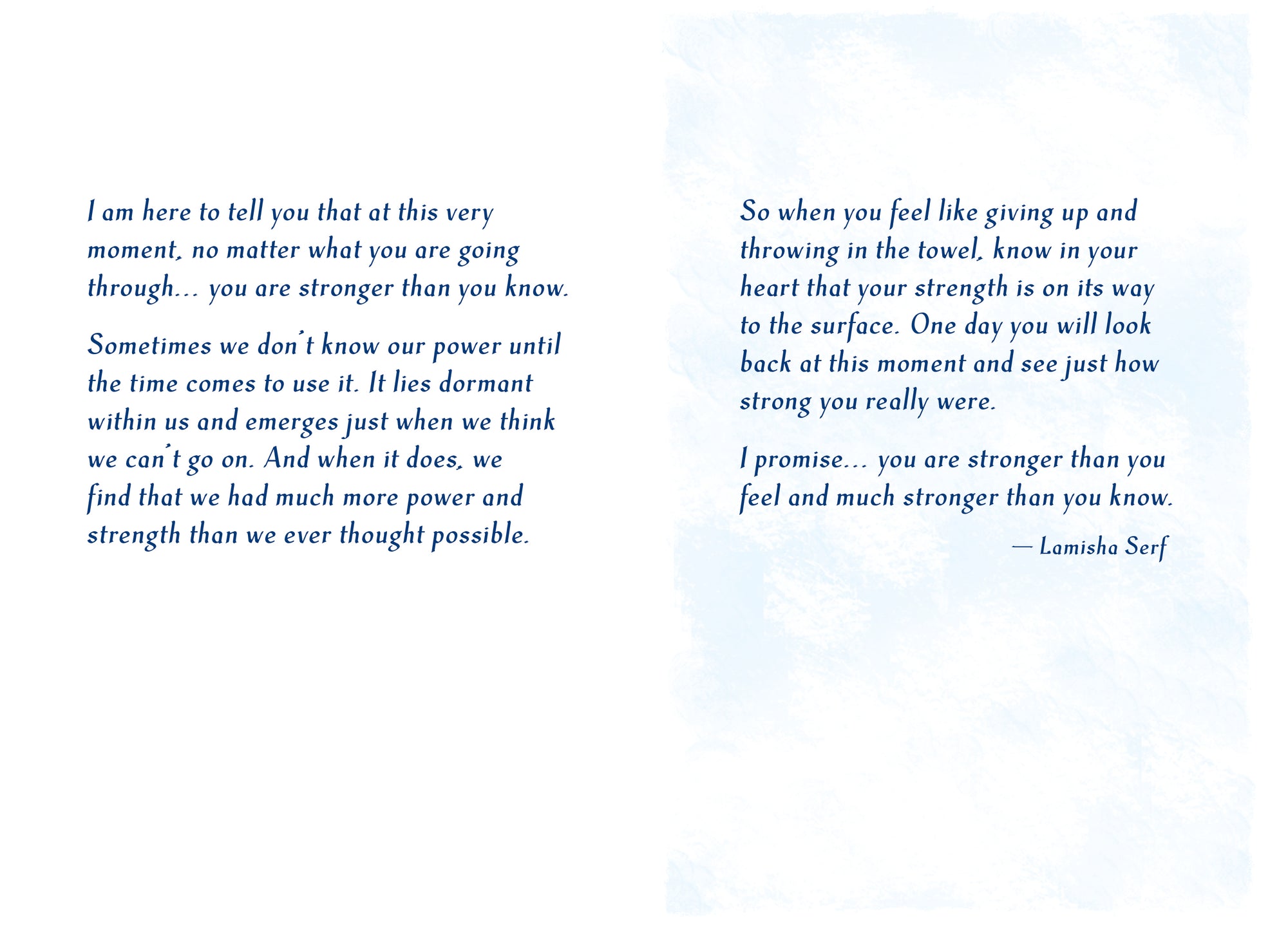 BMA -You are Stronger Than You Know - Sentimental Greeting Card - 5 x 7