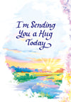 Luxury Fold Out Keepsake 'I'm Sending You A Hug Today' Thinking Of You Card - Unique Expressive Art Card With Original Verse 5 x 7 Inches (12 x 17 Cms)