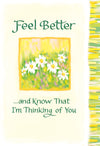 Luxury Fold Out Keepsake 'Feel Better' Thinking Of You Card - Unique Expressive Art Card With Original Verse 5 x 7 Inches (12 x 17 Cms)