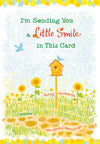 Luxury Fold Out Keepsake 'I'm Sending You A Little Smile' Uplifting Greeting Card - Unique Expressive Art Card With Original Verse 5 x 7 Inches (12 x 17 Cms)