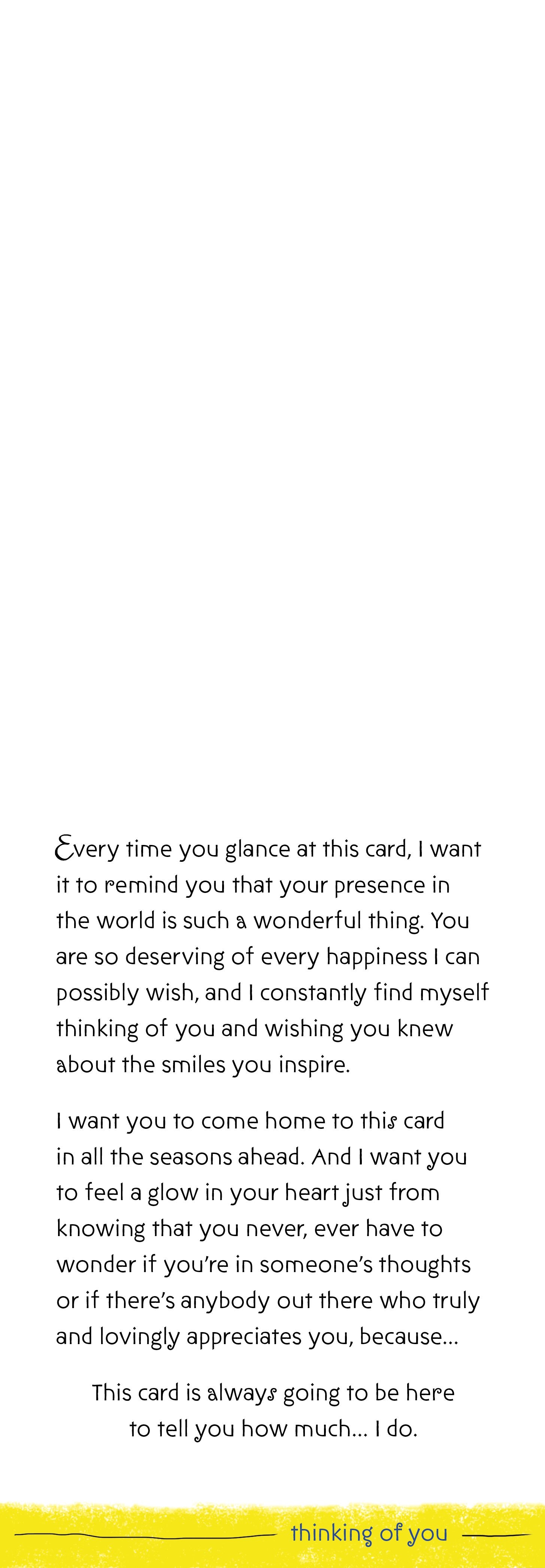 Uplifting Greeting Card For Someone Special - Unique Expressive Art Card With Original Verse 5 x 7 Inches (12 x 17 Cms)