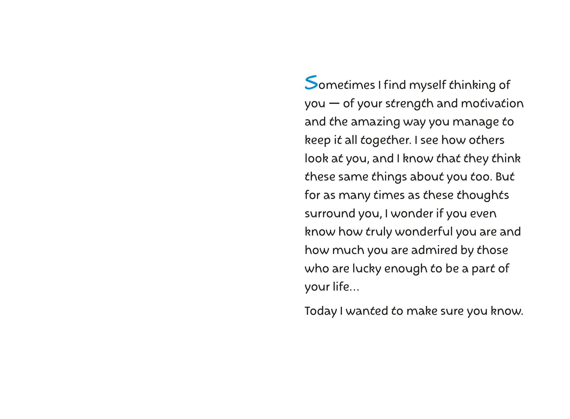 Uplifting Keepsake Fold Out Greeting Card 'To Someone Truly Incredible' - Unique Expressive Art Card With Original Verse 5 x 7 Inches (12 x 17 Cms)