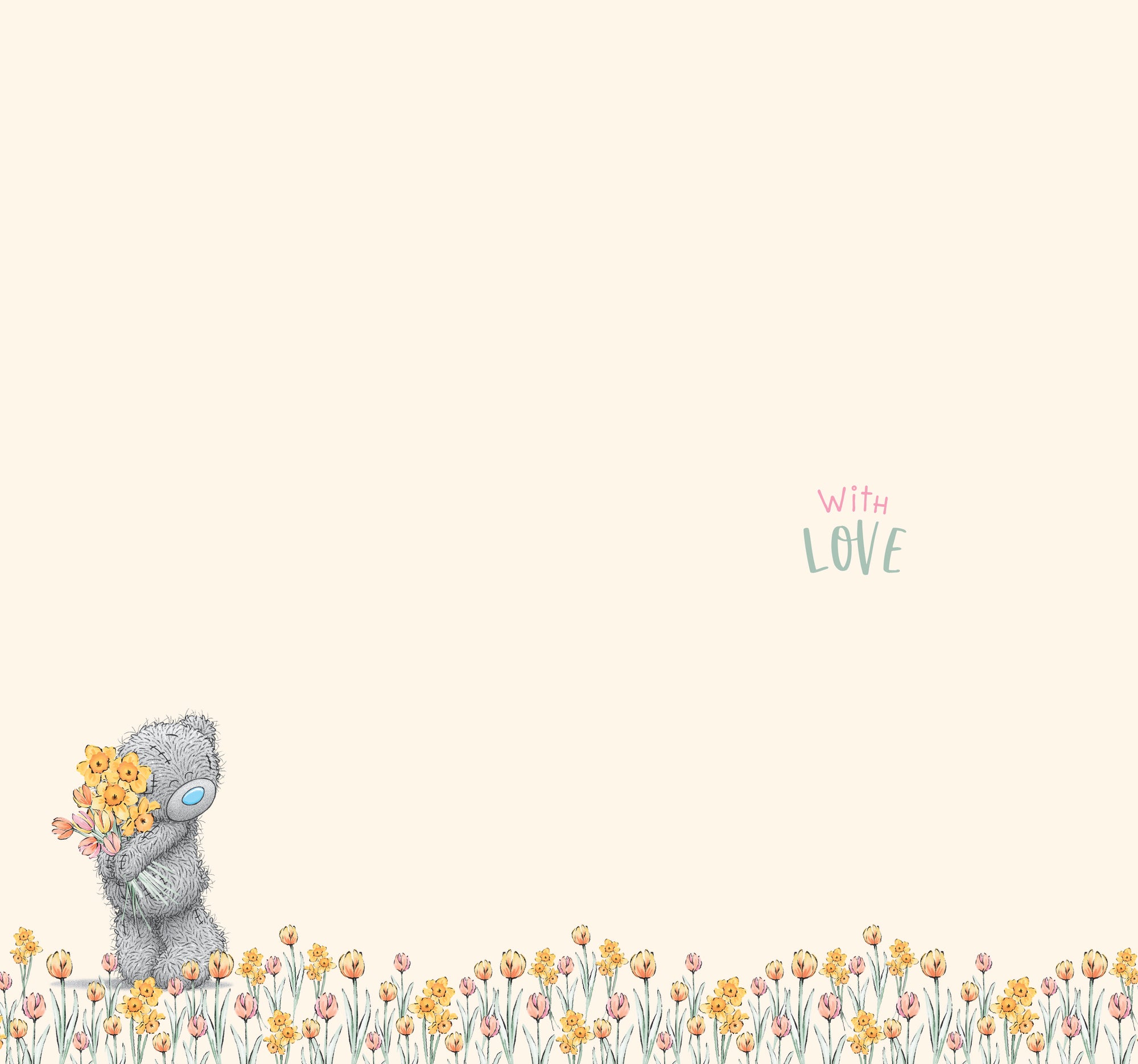 Me to You Easter Card, Tatty Teddy In Flower Meadow