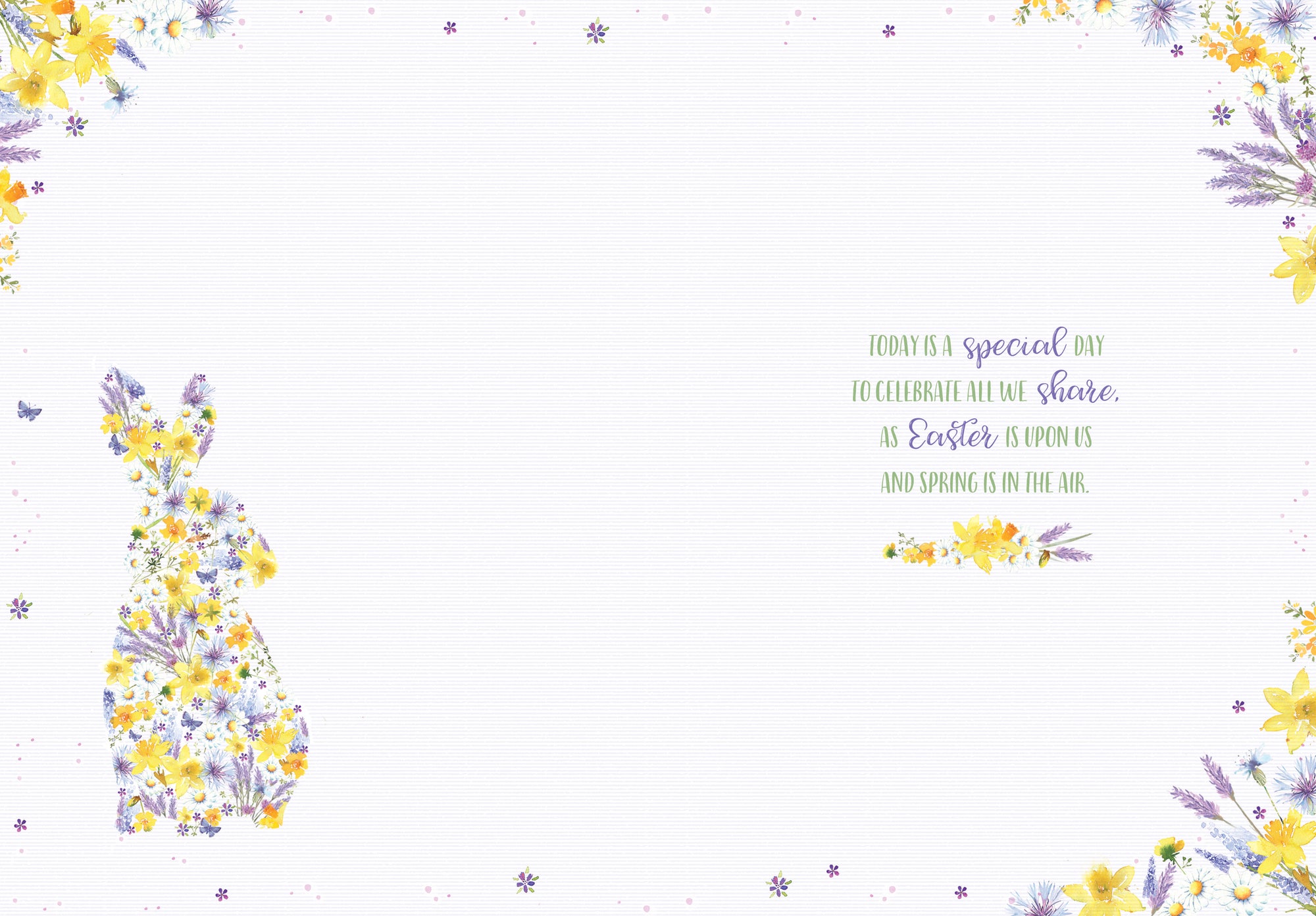 Wishing Well Studios Bunny And Butterflies Easter Card