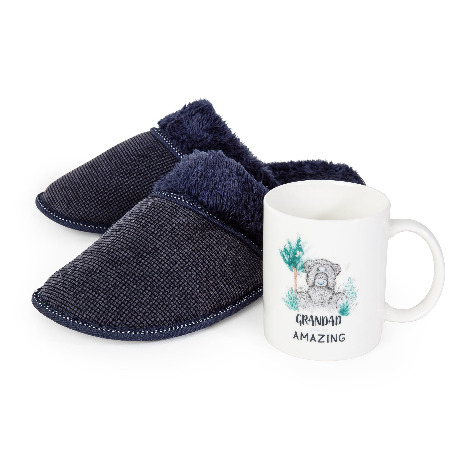 Me to You Best Grandad slippers and mug gift set
