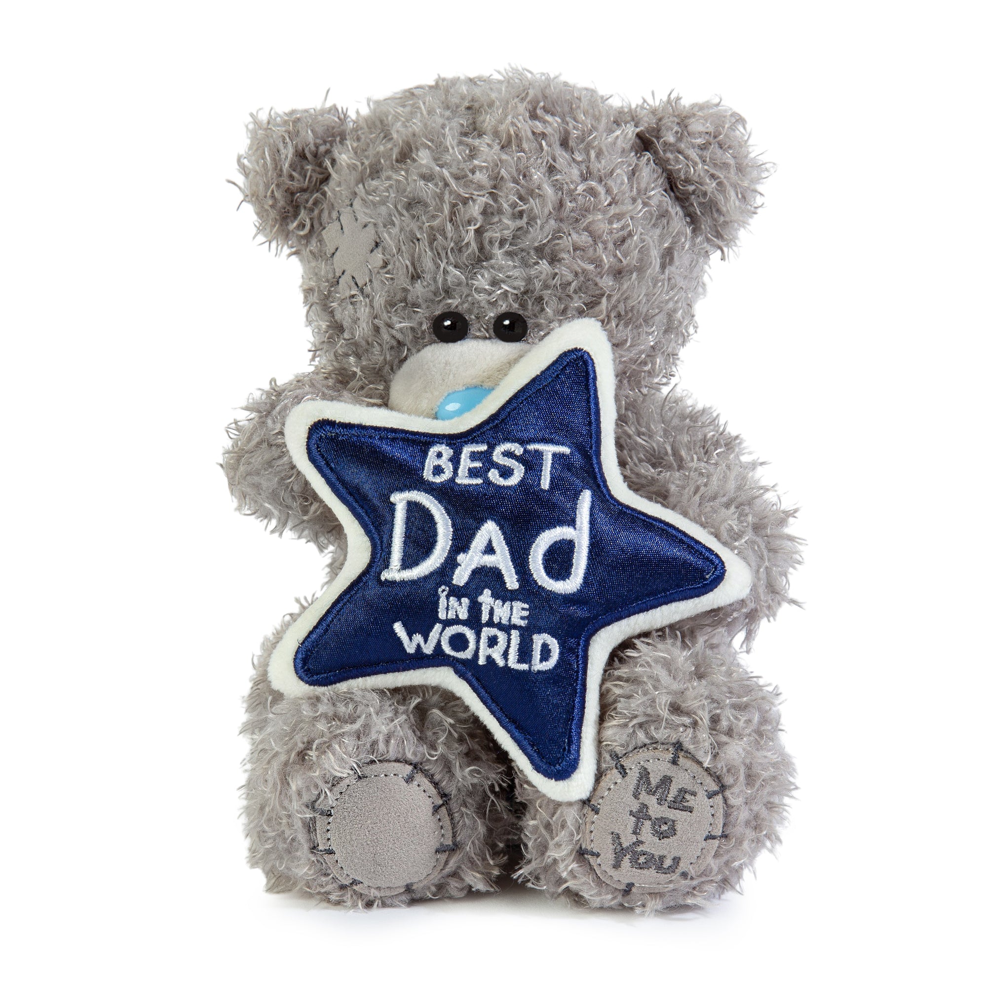 Me to You Tatty Teddy Plush 'Best Dad In The World' Bear On A Gift Plinth For Father's Day Or Birthday - Official Collection